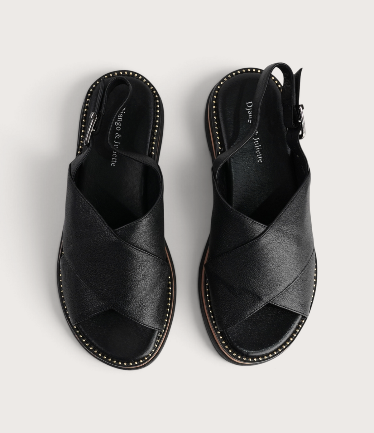 Sasi Black Leather Sandals