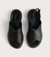 Sasi Black Leather Sandals