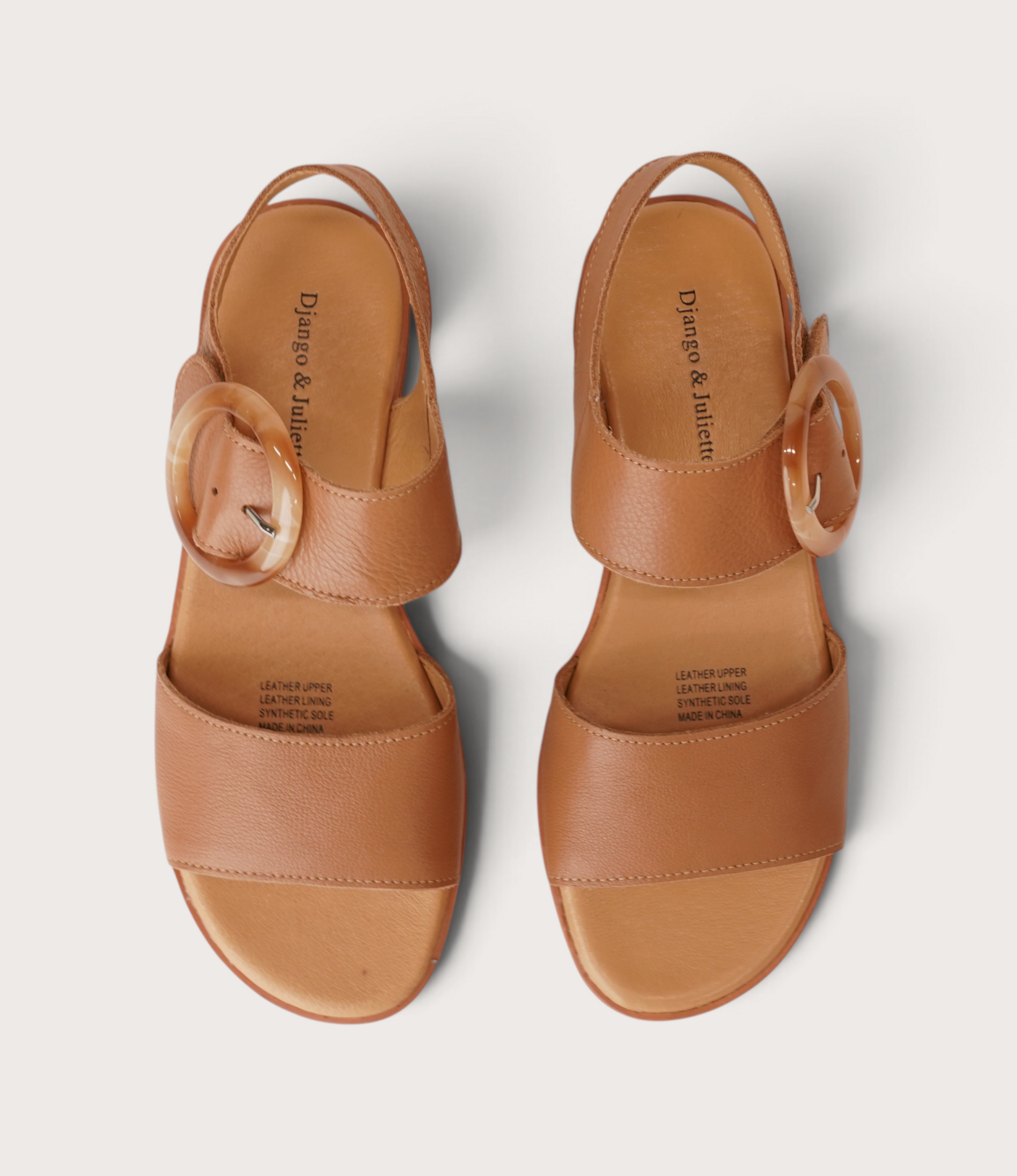 Cubbie Dark Tan Leather Sandals