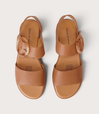 Cubbie Dark Tan Leather Sandals