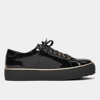 Froggy Black Patent Leather Sneakers