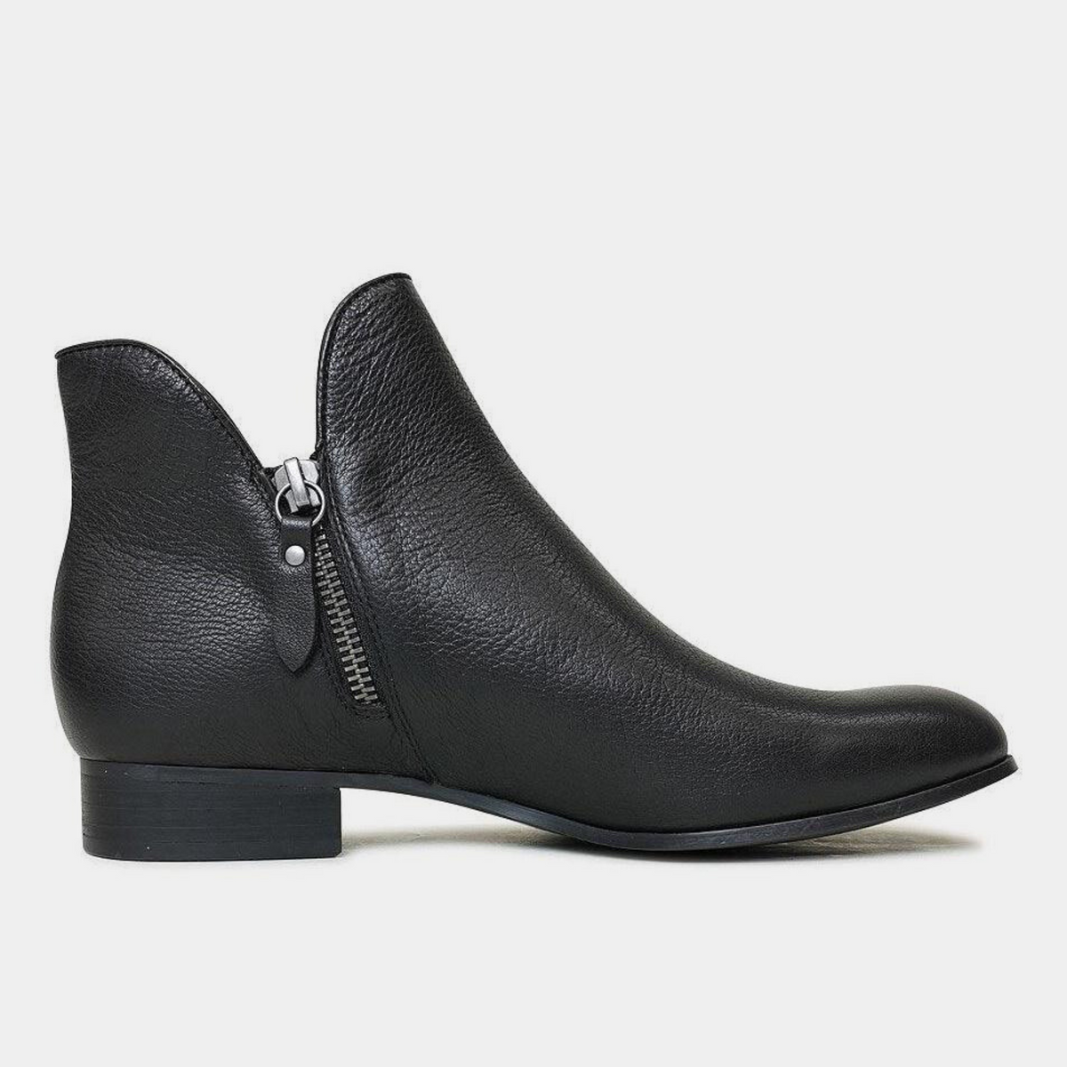 Faye Black/ Black Heel Leather Ankle Boots - DJANGO AND JULIETTE | Shouz