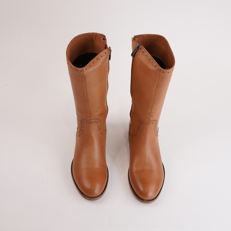 Garda Coconut Leather Knee High Boots