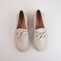 Ishie Almond Leather Loafers