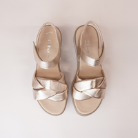 Ormond Pewter Leather Sandals