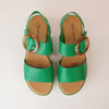 Cubbie Emerald Leather Sandals