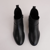 Gamma Black Leather Ankle Boots