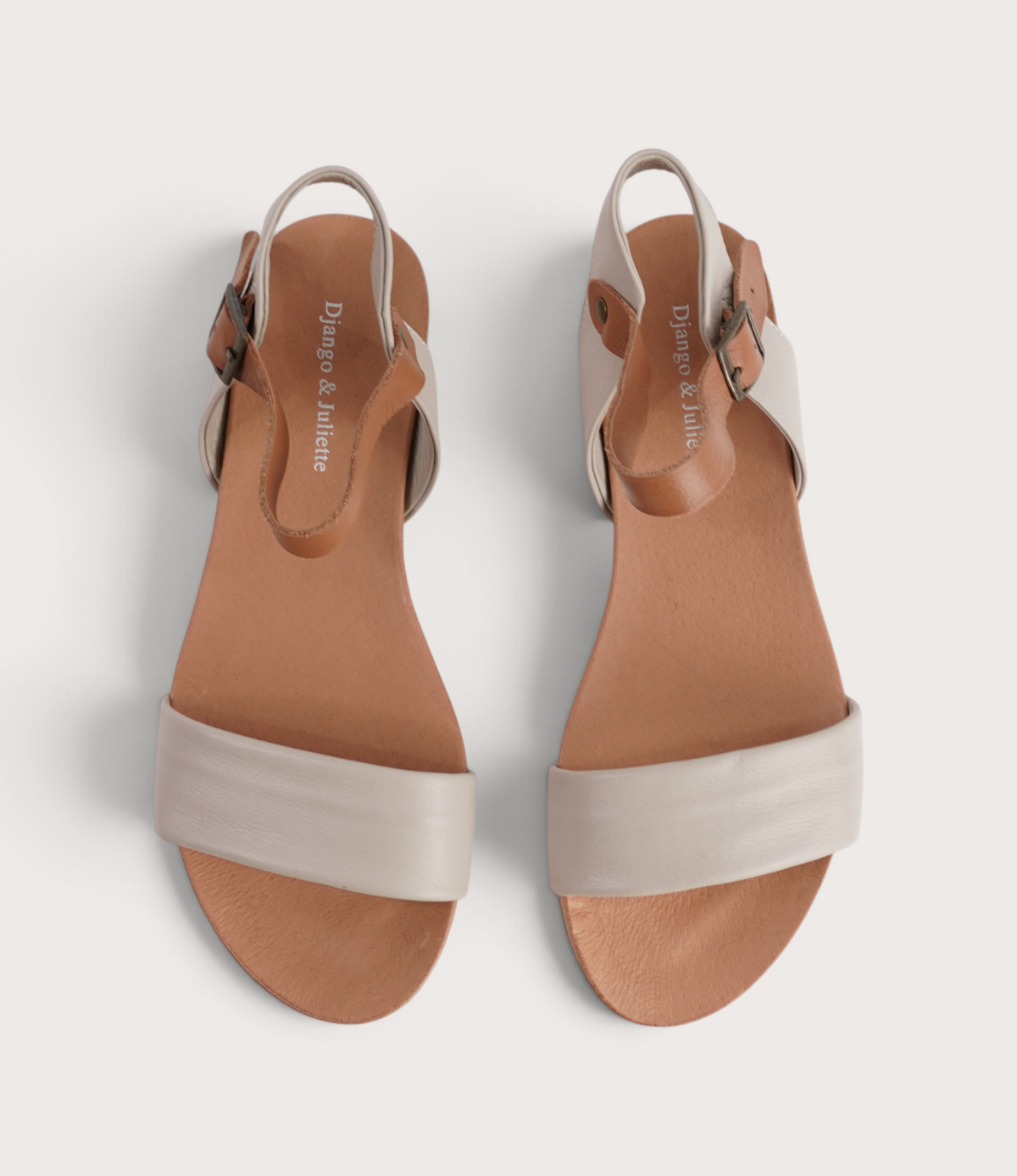 Jinnit Almond/ Tan Leather Sandals