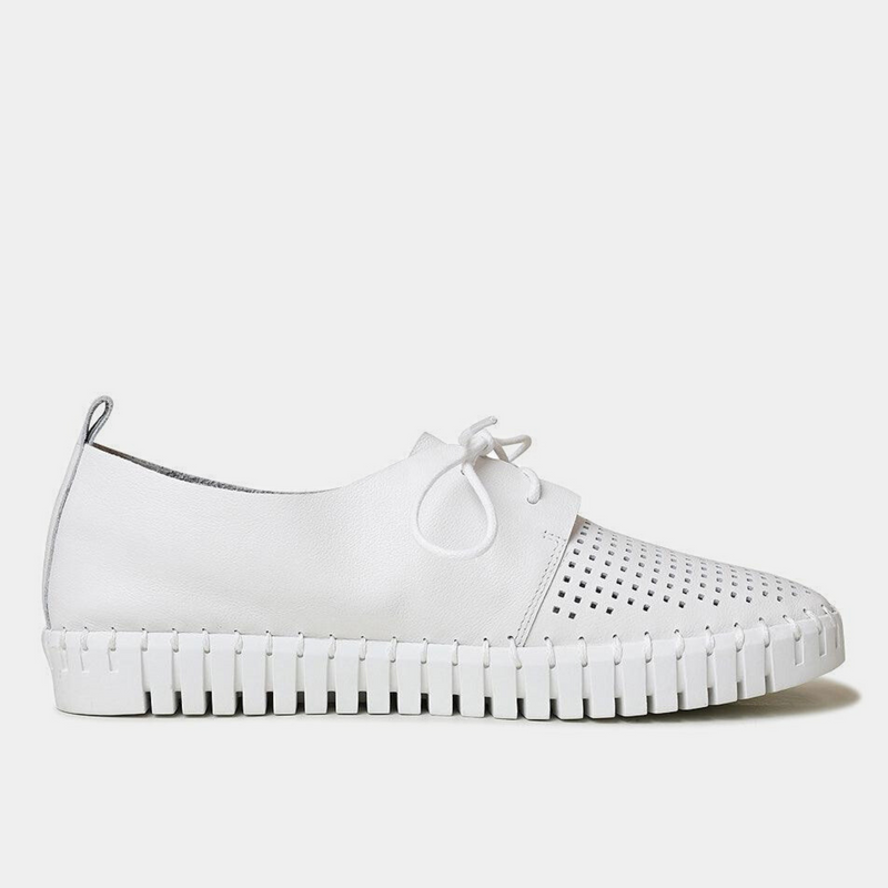 Huston White Leather Sneakers