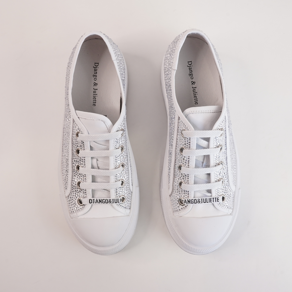 Gillers White/ Silver Jewels Sneakers - DJANGO AND JULIETTE | Shouz