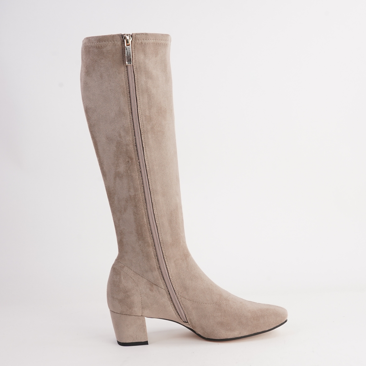 Handan Taupe Stretch Microsuede Boots - DJANGO AND JULIETTE | Shouz