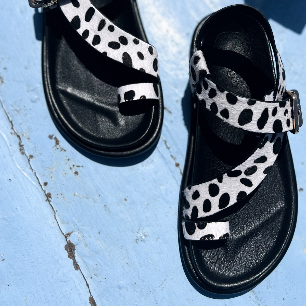 Astro Dalmo Pony Leather Sandals - URGE | Shouz