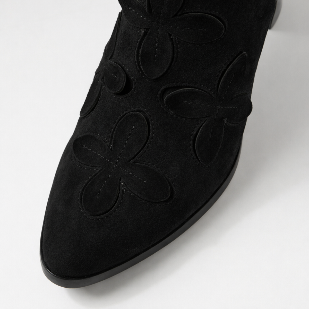 Alderte Black Suede/ Black Heel Ankle Boots - DJANGO AND JULIETTE | Shouz