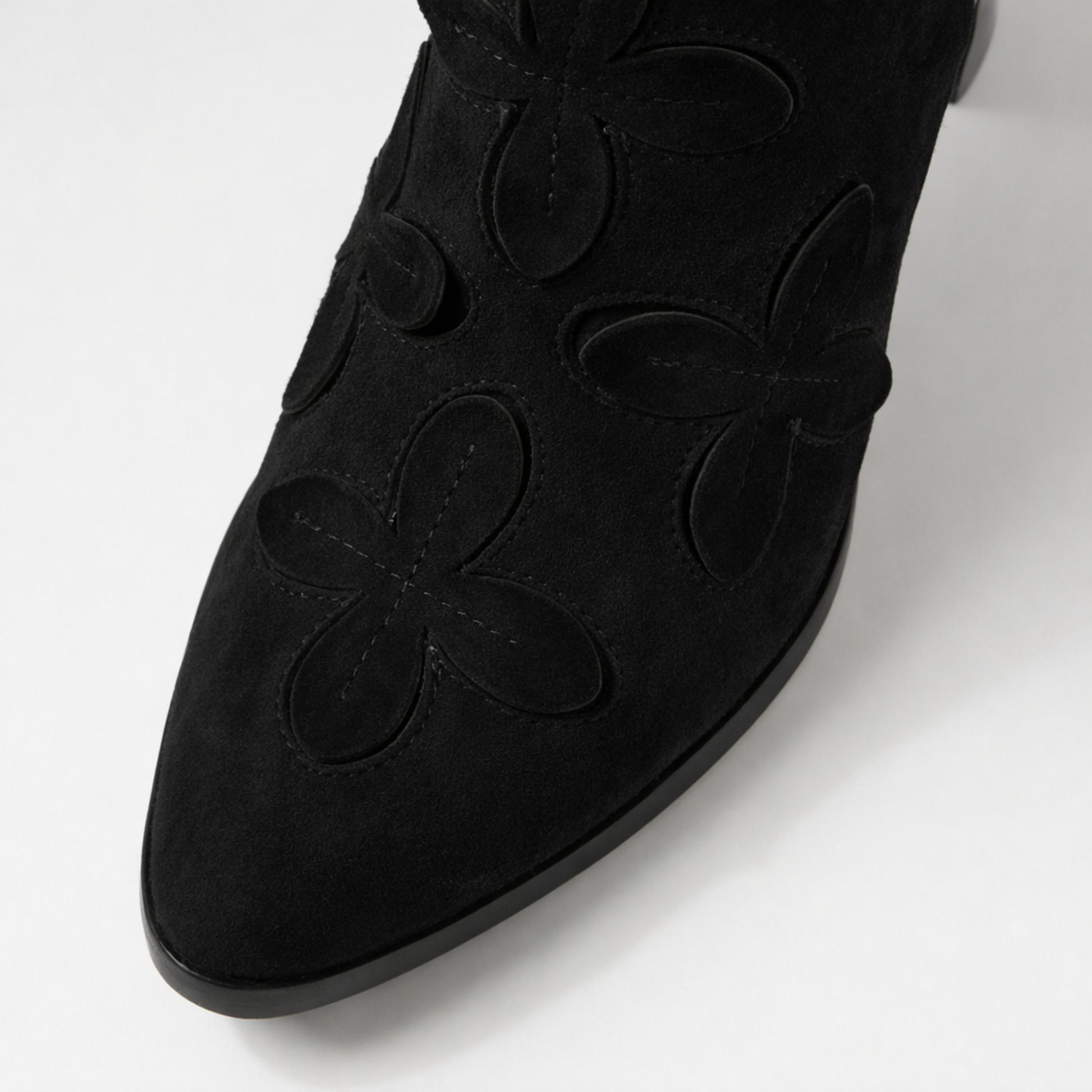 Alderte Black Suede/ Black Heel Ankle Boots - DJANGO AND JULIETTE | Shouz