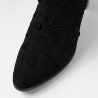 Alderte Black Suede/ Black Heel Ankle Boots - DJANGO AND JULIETTE | Shouz