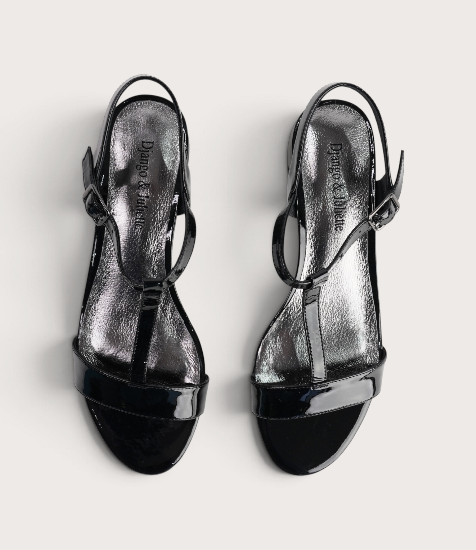 Taner Black Patent Leather Heels