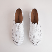 Brodies White Leather Sneakers