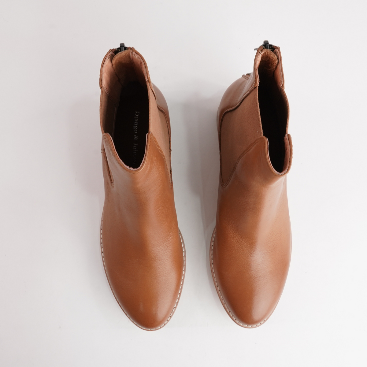 Panord Tan Leather Ankle Boots