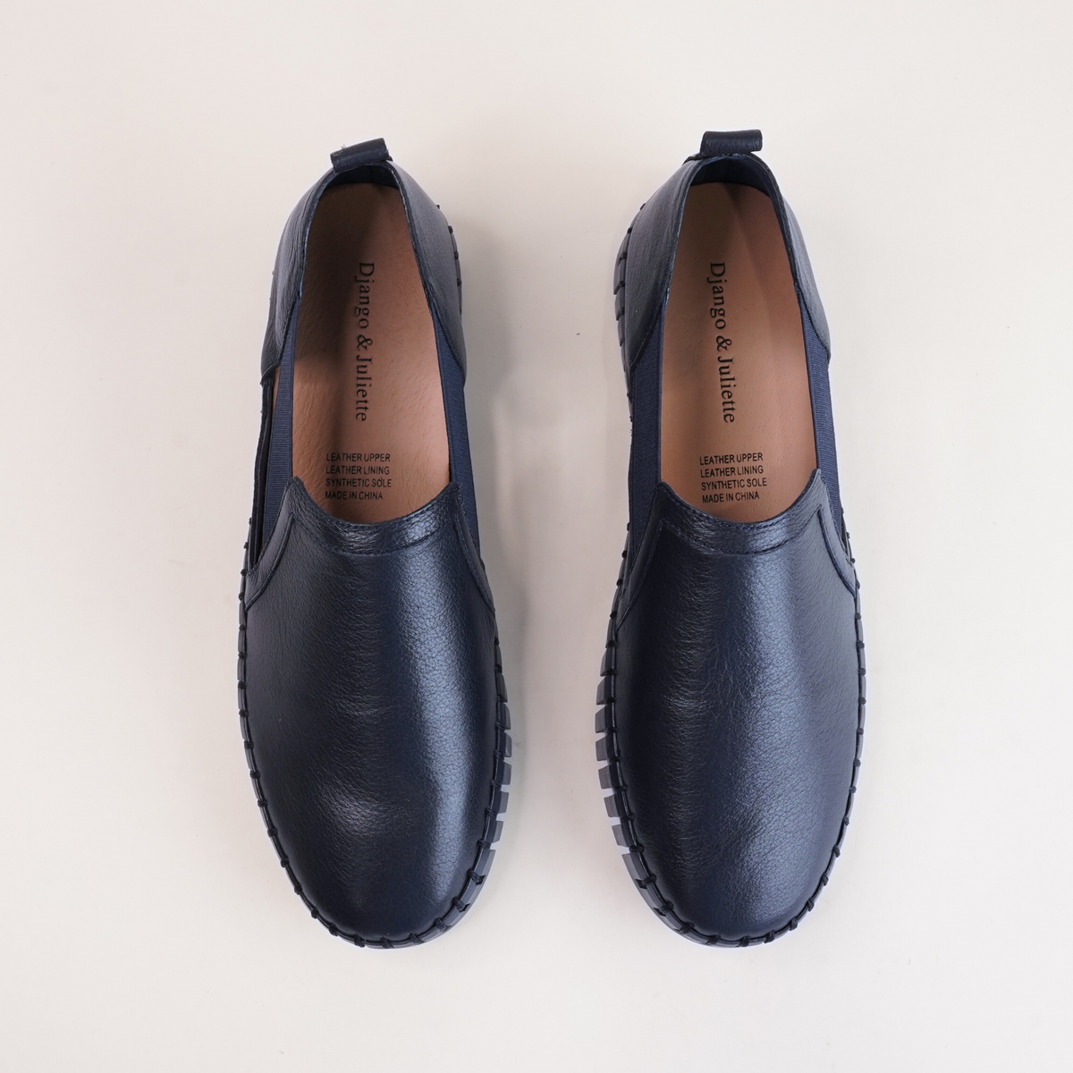 Harmless Navy/ Navy Sole Leather Sneakers - DJANGO AND JULIETTE | Shouz