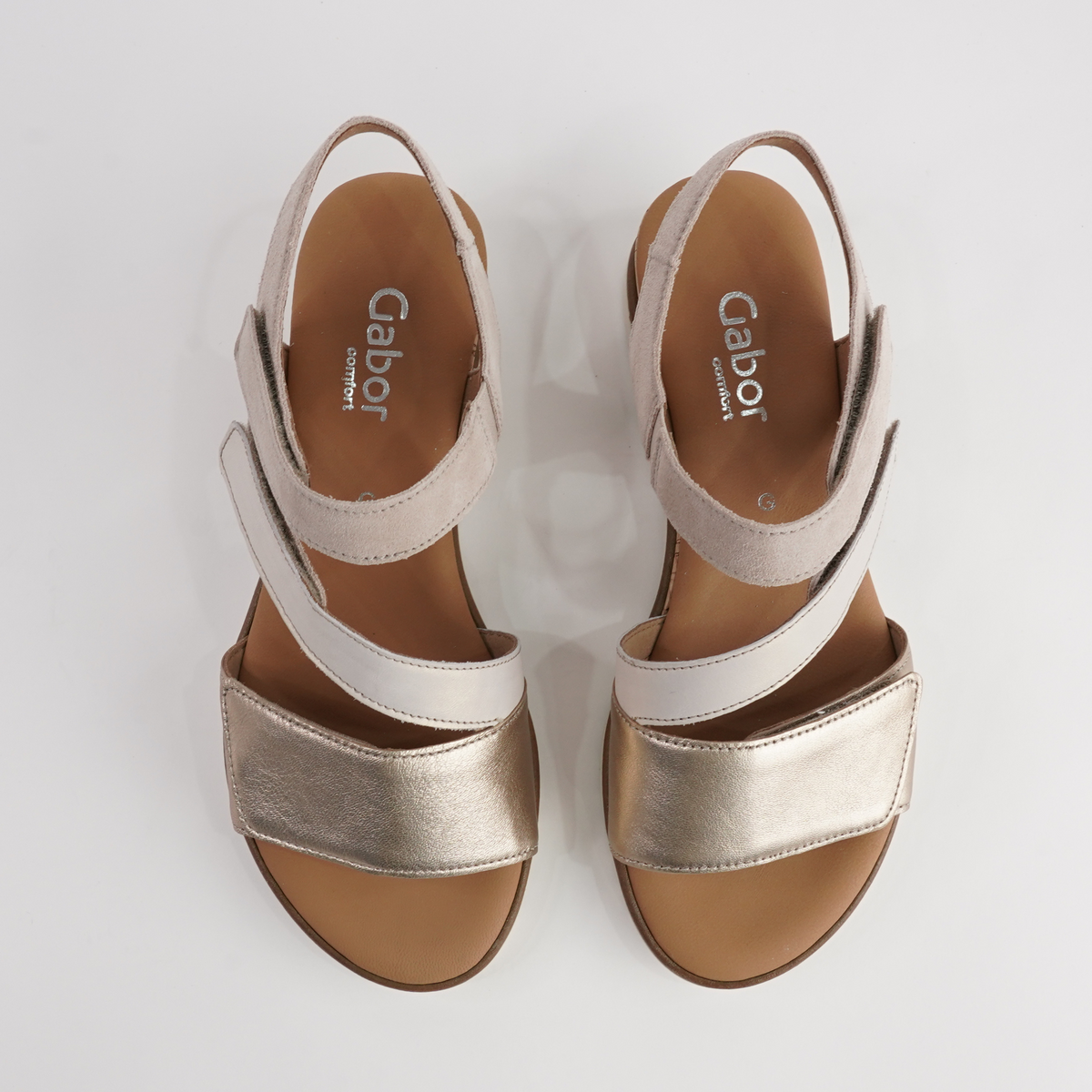 Ruth Champagne Multi Leather Sandals - GABOR | Shouz
