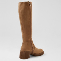 Zina Light Choc Microsuede Knee High Boots - DJANGO AND JULIETTE | Shouz