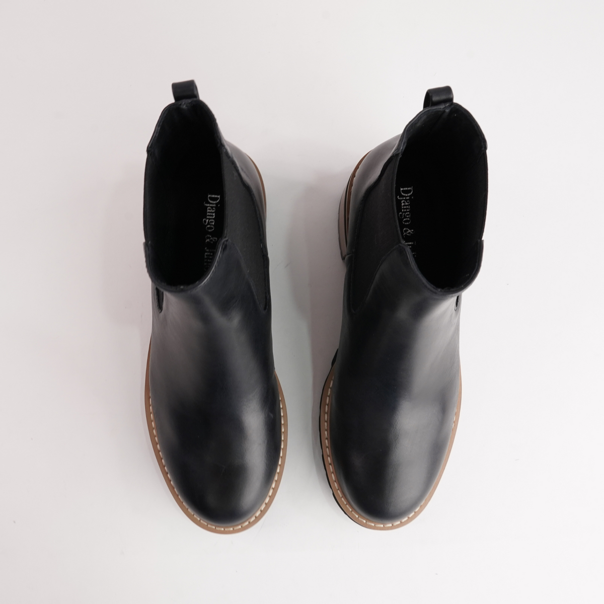 Mcalister Black/ Natural Heel Leather Ankle Boots - DJANGO AND JULIETTE | Shouz
