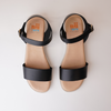 Bella Black Leather Sandals