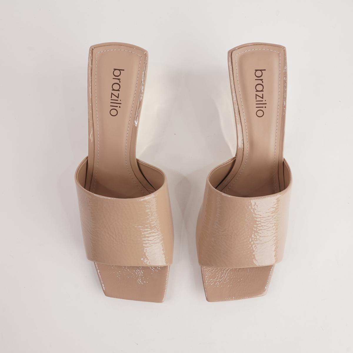 KL7040001 Nude Patent Wedges - BRAZILLIO | Shouz