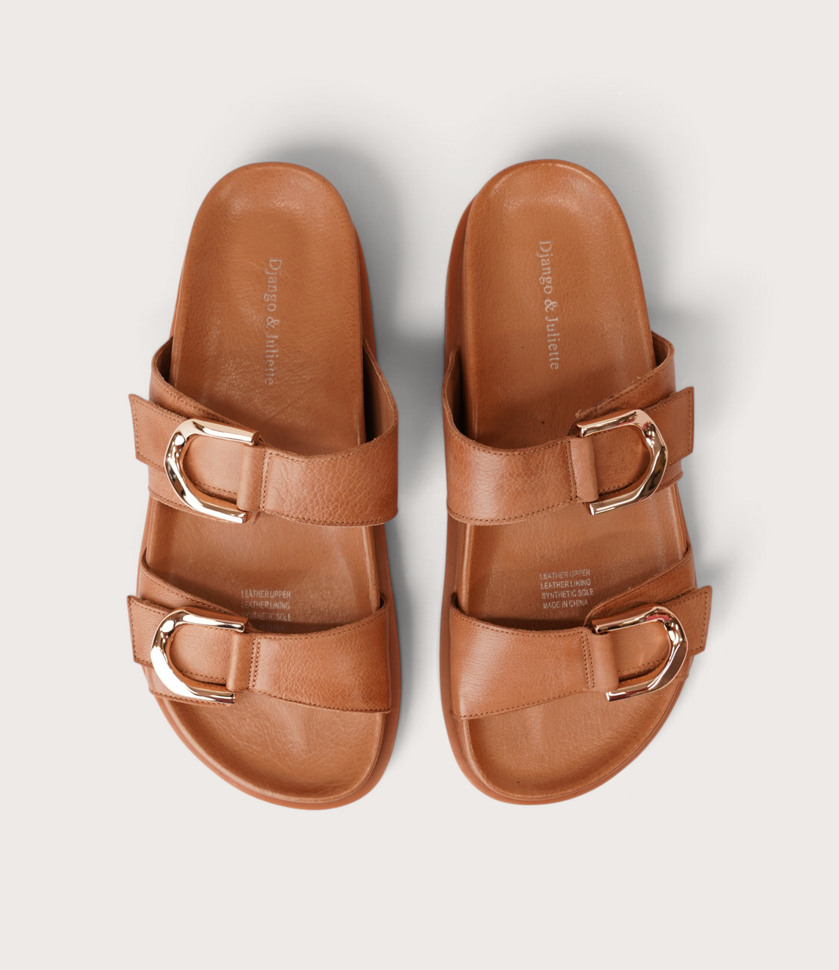 Ullana Tan Leather Slides