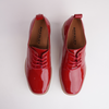 Daya Red Crinkle Patent Leather Loafers