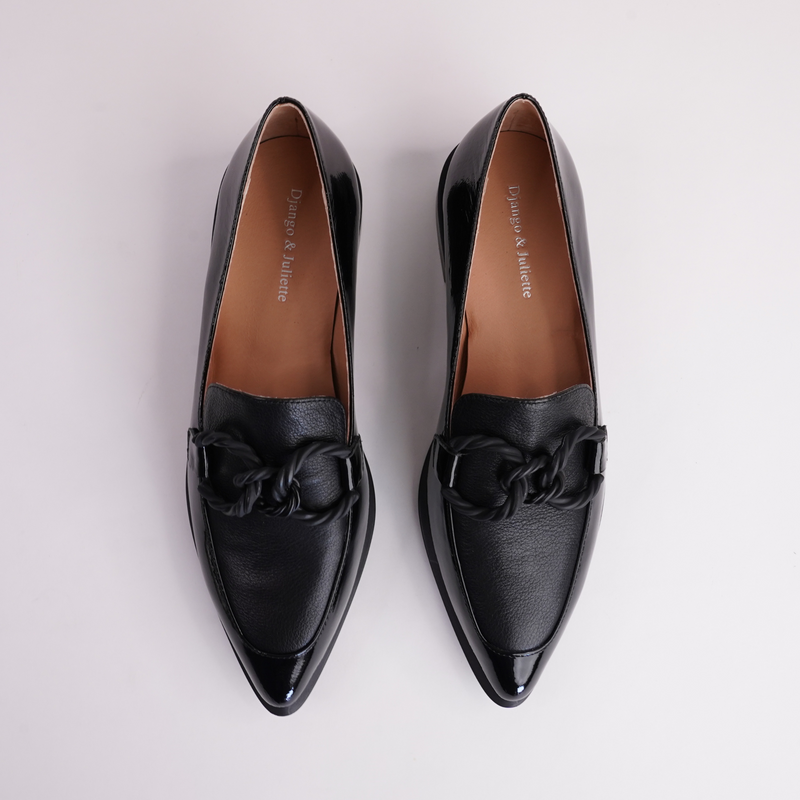 Elgin Black Patent Leather Loafers