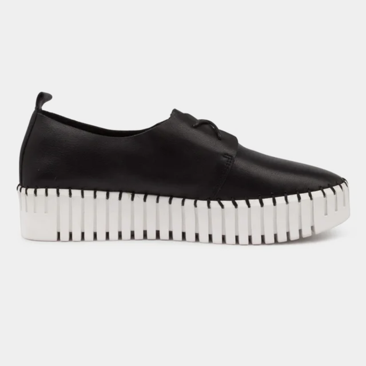Brenda Black Leather Sneakers