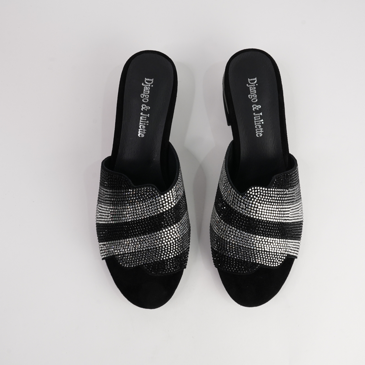 Tonda Black Multi Suede Heels - DJANGO AND JULIETTE | Shouz