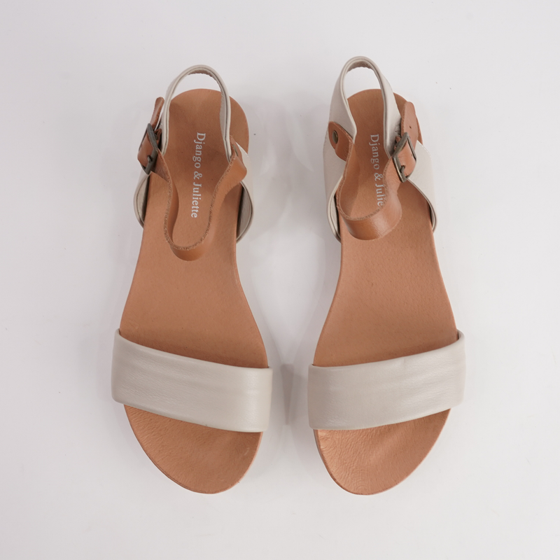 Jinnit Almond/ Tan Leather Sandals