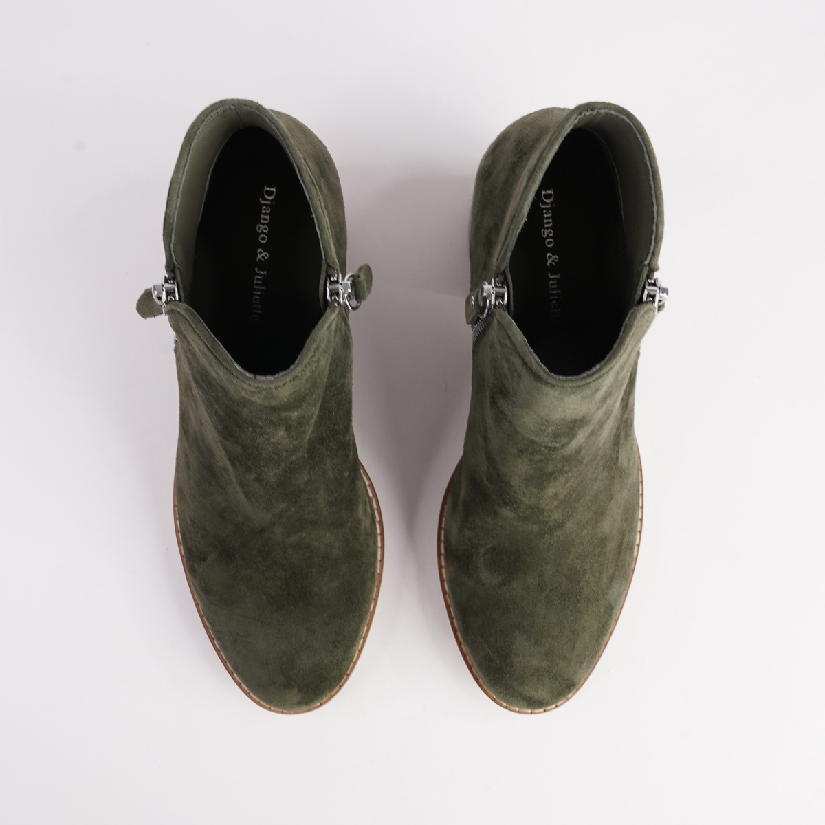 Mitysue Khaki Suede Boots - DJANGO AND JULIETTE | Shouz