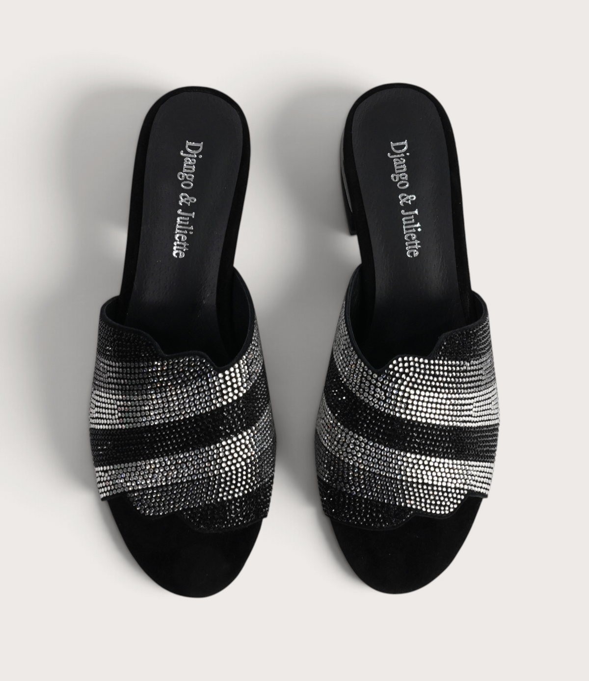Tonda Black Multi Suede Heels - DJANGO AND JULIETTE | Shouz