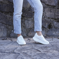 Cobus White Leather Sneakers