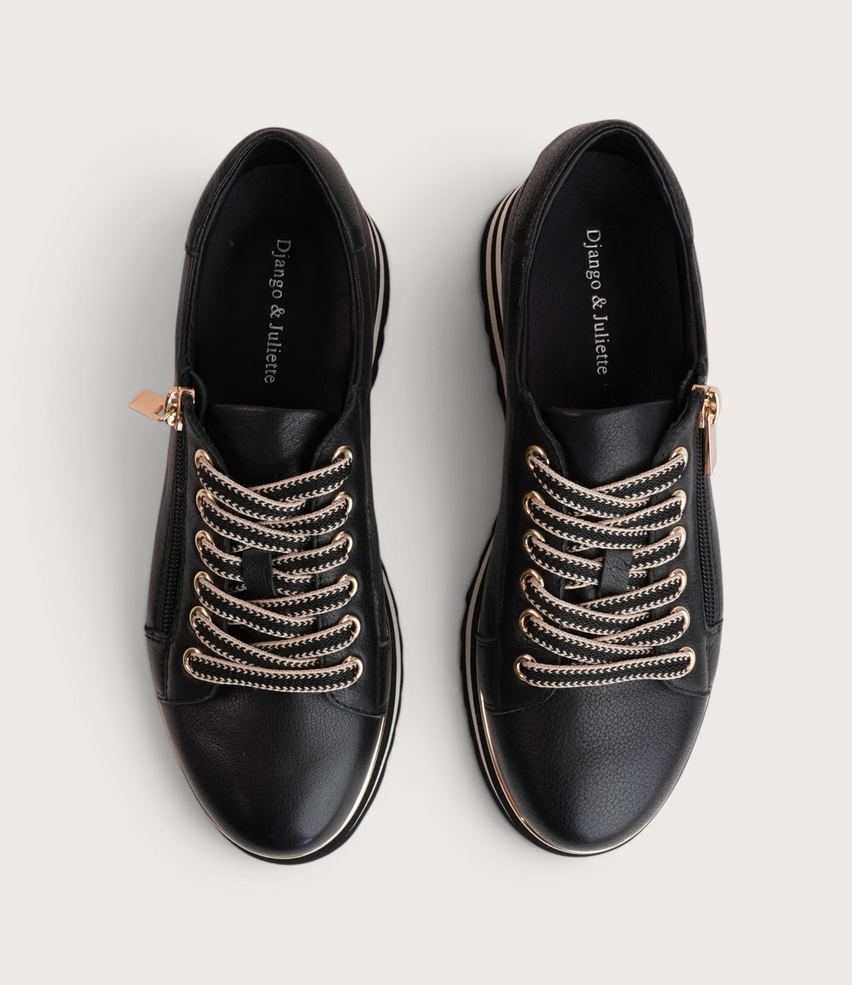 Eammes Black Leather Sneakers