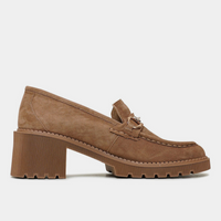 Zoey Light Choc Suede Loafers