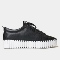 Bump Black Leather Sneakers