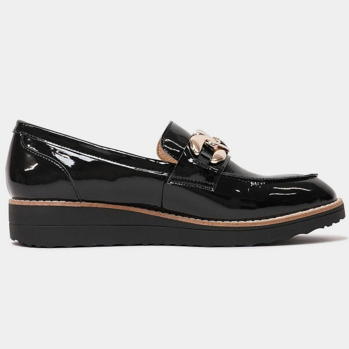 Ozama Black Patent Leather Loafers - TOP END | Shouz