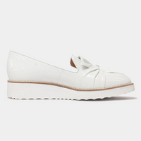 Oclem White Patent Leather Loafers