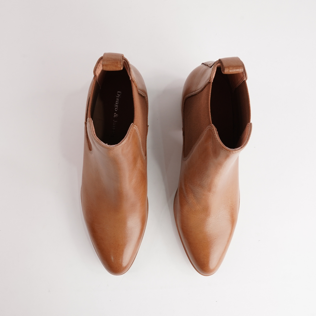 Zubia Tan/ Natural Leather Ankle Boots - DJANGO AND JULIETTE | Shouz