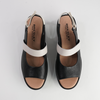 Pollen Black/ Bone Leather Sandals