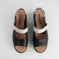 Pollen Black/ Bone Leather Sandals