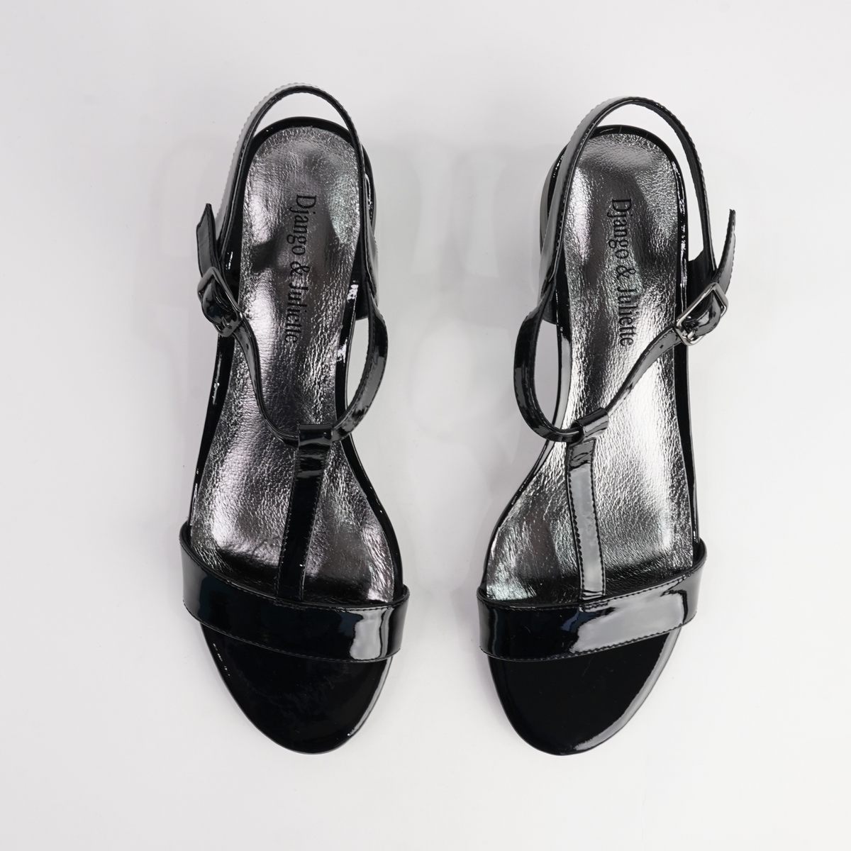 Taner Black Patent Leather Heels