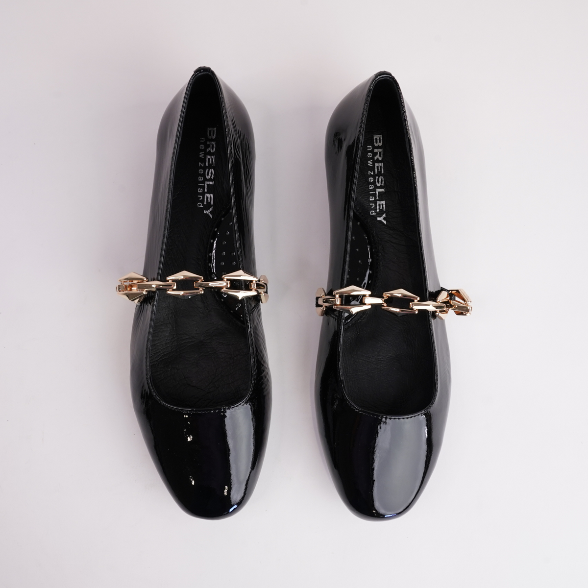 Petra Black Patent Ballet Flats - BRESLEY | Shouz