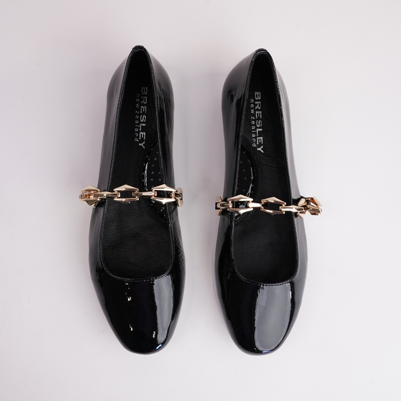 Petra Black Patent Ballet Flats