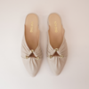 Fibby Almond Leather Flats