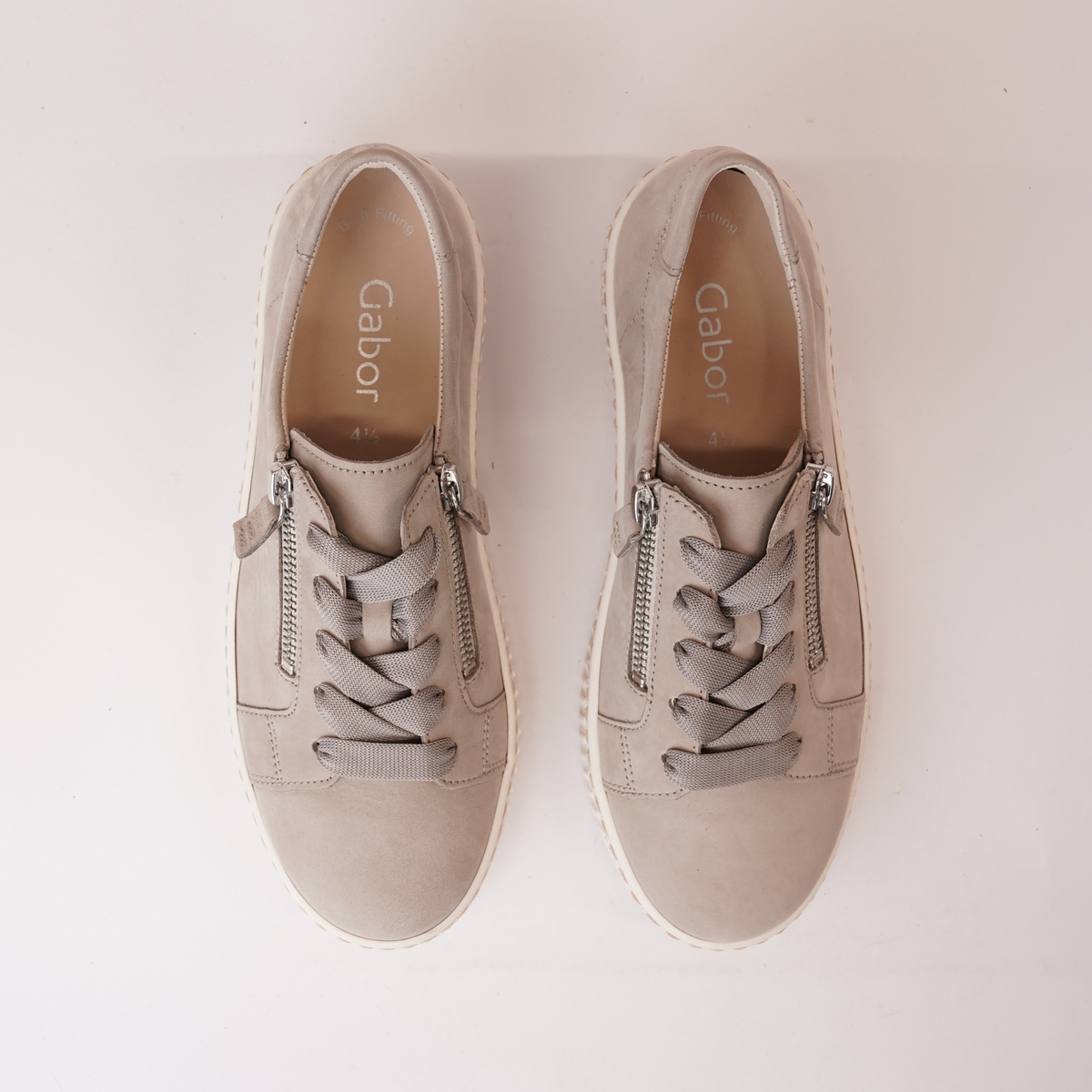 Amelia Linen Nubuck Leather Sneakers - GABOR | Shouz